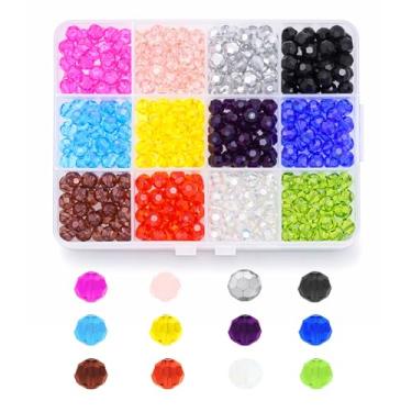 Imagem de Mandala Crafts Contas de cristal redondas de 8 mm – 300 contas de vidro facetadas para fabricação de joias, pulseiras, colares, brincos e contas