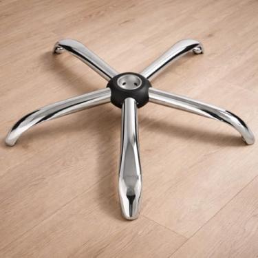 Imagem de Base Estrela Cromada para Cadeira Diretor Presidente com Acabamento Preto – Aço Reforçado 5 Hastes Escritex