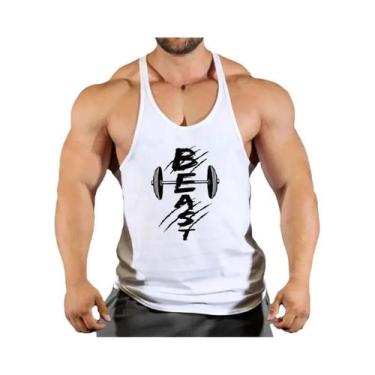 Imagem de Camiseta Regata De Algodão Masculina Para Fitness Verão Musculação Aca