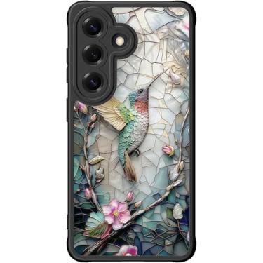 Imagem de DEENAKIN Capa fofa para Samsung Galaxy S26, capa rígida floral estética, compatível com Magsafe, capa protetora fina moderna exclusiva retrô coquete ocidental para mulheres e meninas, beija-flor