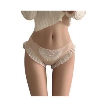 Imagem de Calcinhas Sexy De Seda Gelada Para Mulheres Com Laço Fofo Cosplay De E