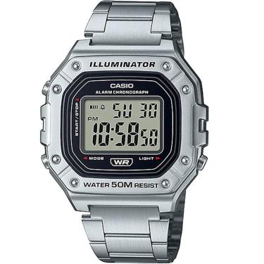 Imagem de Relógio Casio Masculino Ref: W-218hd-1avdf Retangular Digital Prateado