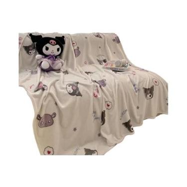 Imagem de Cobertor De Plush De Seda De Leite Dupla Face Com Estampa De Gato Kt, 