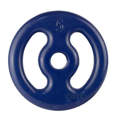 Imagem de Anilha Emborrachada -Azul - 5 Kg-Unissex