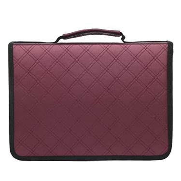 Imagem de Luqeeg Organizador da Caixa do Lápis da Arte Grande Capacidade para 150 Lápis, Saco Pena do Zíper Couro Plutônio para Artistas, Estudantes, Saco Tela (Beringela)