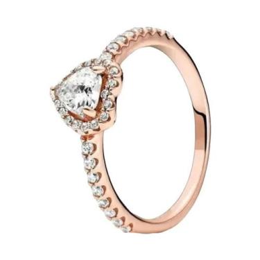 Imagem de Anéis Femininos De Prata 925 Em Formato De Coração Vermelho, Rosa, Rox