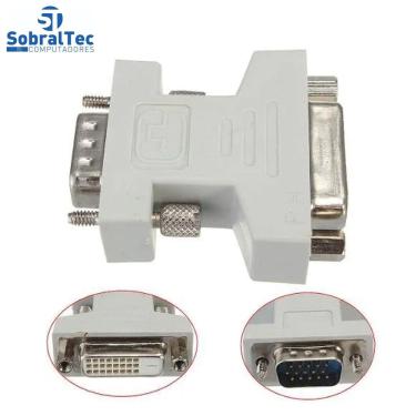 Imagem de Adaptador Dvi Fêmea 24+1 / 24+5 Para Vga Macho
