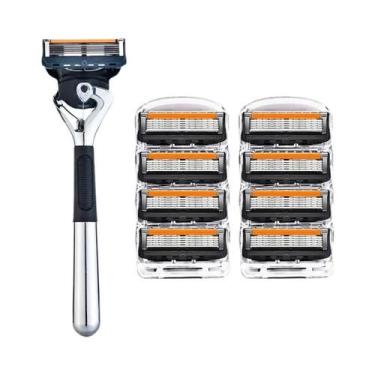 Imagem de Aparelho De Barbear Manual Masculino De 5 Camadas Com Lâmina Substituí