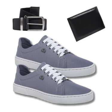Imagem de Kit 2 Tênis Masculino Casual Slim + Cinto + Carteira Social - Bless Ac