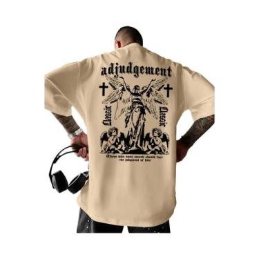 Imagem de Camiseta Masculina De Verão Angel Cross Confortável E Respirável Com G