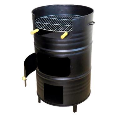 Imagem de Churrasqueira Braseiro Forno Grelha e Abertura 90x57x57cm - Ouro Minas