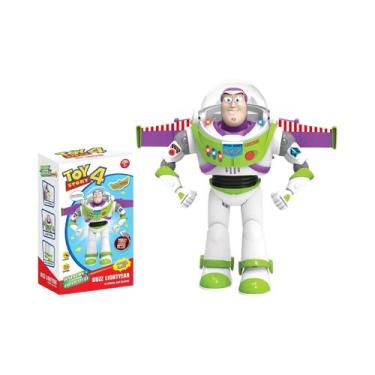 Imagem de Brinquedo Infantil Toy Story Buzz Lightyear Robô Elétrico Andante Bone