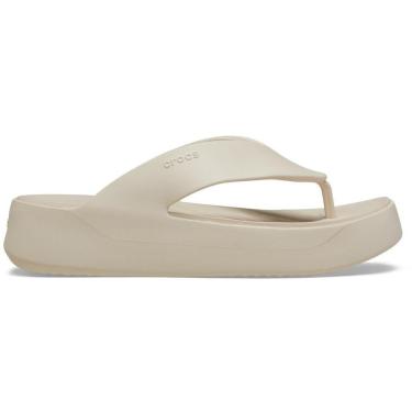 Imagem de Sandália Crocs Getaway Plataform Flip Stucco-Feminino