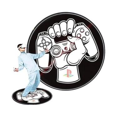 Imagem de Tapete Redondo Com Tema De Jogo VR, Lavável E Resistente a Manchas Par