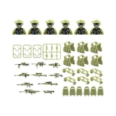 Imagem de Brinquedos De Blocos De Montar Em Forma De Bonecos Humanoides Miniatur