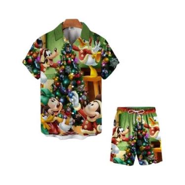 Imagem de Camisas Havaianas 3D Impressas Do Mickey Mouse Para Homens E Mulheres,