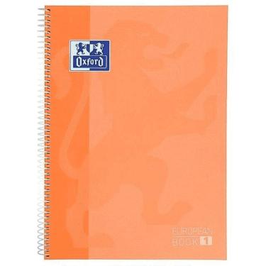 Imagem de Caderno Universitário European Book Espiral Capa Dura 1 Matéria Oxford Laranja