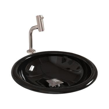 Imagem de Cuba Sobrepor Lume Com Torneira Inox Curva E Válvula Click