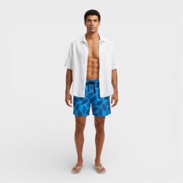 Imagem de Bermuda Masculina Estampada Costa Boy, Turquesa, GG