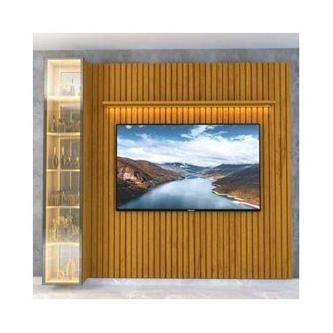 Imagem de Painel Ripado para Tv 84 Polegadas 1 Porta com Led com Espelho 266,8cm