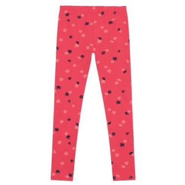 Imagem de Calça legging infantil menina estrelada em cotton Brandili, 4, Vermelh