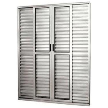 Imagem de Porta de Alumínio de Correr Balcão 6 Folhas 2,10 x 2,00 Linha 25 Com C