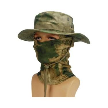Imagem de Chapéu Boonie Camuflado Masculino Com Aba Larga E Dobrável, Protetor S