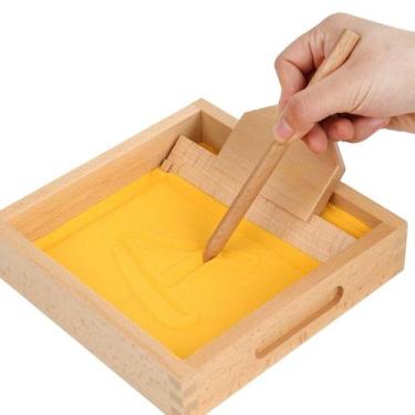 Imagem de Prancheta de desenho de areia Montessori Early Learning Toy Wood - Tai