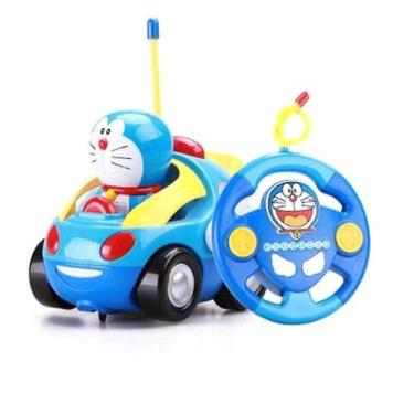 Imagem de Controle remoto de carro de brinquedo elétrico Doraemon para crianças 