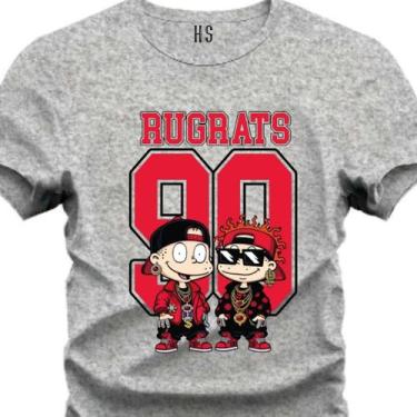 Imagem de Camiseta Personalizada Do p ao G3 Hugrats 99, Cinza, G2