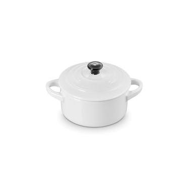 Imagem de MINI COCOTTE LE CREUSET 250 ML 10CM PUXADOR PRETO BRANCO 71901100100100