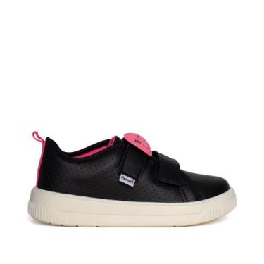 Imagem de Tênis Infantil Pampili Smile Preto/pink, Preto, 31
