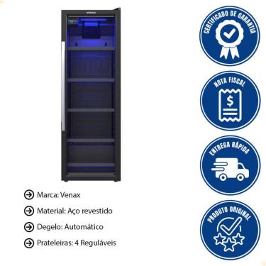 Imagem de Cervejeira Venax Blue Light 200L Preto Fosco 220V 32165