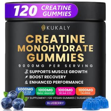 Imagem de Gomas de Creatina Kukaly 9000 mg Sem Açúcar Sabor Blueberry 120 unidad