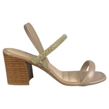 Imagem de Sandália Feminina Dakota Tira com Brilho Salto Bloco-Feminino
