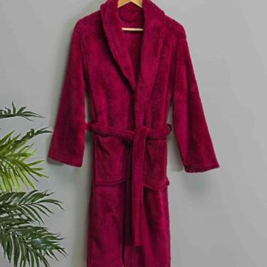 Imagem de Roupão Fleece Microfibra Fluffy Andreza - Tam P -, Vinho