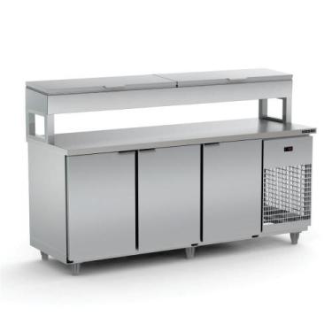 Imagem de Balcão de Serviço Refrigerado Condimentador Para Cozinha Industrial 2,