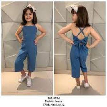 Imagem de Macacão Pantacurt Infantil Menina - All Kids, Azul, PP