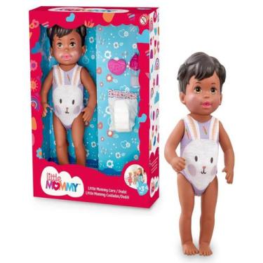 Imagem de Boneca Little Mommy Alive Cuidados Negra Mattel Pupee