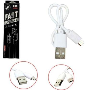 Imagem de Cabo Micro Usb V8 Universal 2.1A 10 Centímetros Branco - Global, Branc