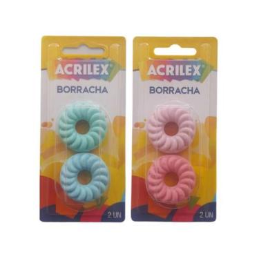 Imagem de Borracha Biscoitinho Kit com 4 Borrachas Coloridas - Acrilex