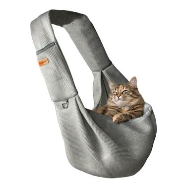 Imagem de Bolsa de Transporte Pet Leva Pra Malhar BSL3907 Sling Cães e Gatos Pequeno Porte Cinza 1 Unidade