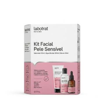 Imagem de Kit Facial Pele Sensível Dermo Skin  Labotrat  3 Itens  Calma, Hidrata