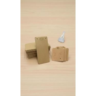 Imagem de 400 Cartelas Para Bijuterias Kraft Marrom - Congratulations Store