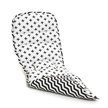 Imagem de Protetor Capa de Carrinho Dupla-Face Modern Black Chevron, Momis Petit, Preto, Universal