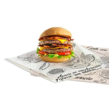 Imagem de Papel Acoplado para Hambúrguer e Lanches 500un