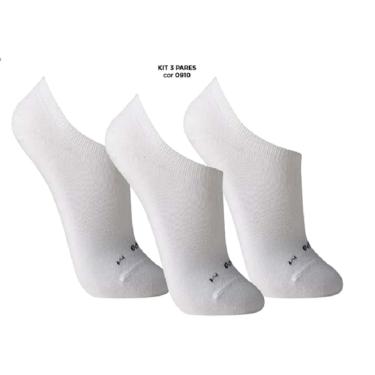 Imagem de Kit 3 Pares Meias Sapatilha Invisível Lupo Unissex 03270