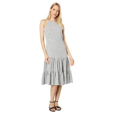 Imagem de Tommy Hilfiger Vestido feminino com gola redonda, Marfim/preto, 46