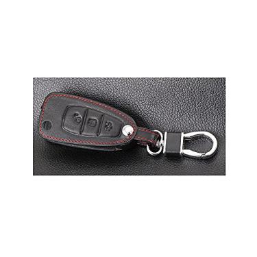 Imagem de CSHU Porta-chaves em couro Porta-chaves para carro, capa adequada para Ford Focus 2 3 4 MK2 MK3 MK4 Kuga Edge Mondeo Fusion Ecosport Fiesta, 2