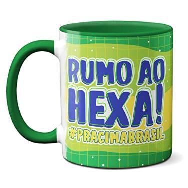 Imagem de Caneca Rumo Ao Hexa Mascote La'eeb Copa Do Mundo Qatar 2022 (Verde)